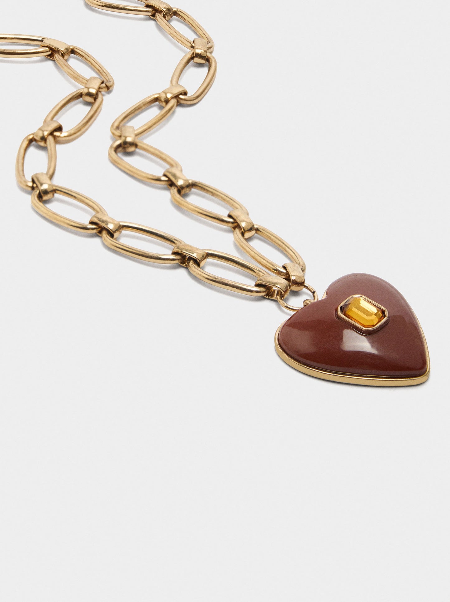 Long Necklace With Heart Pendant