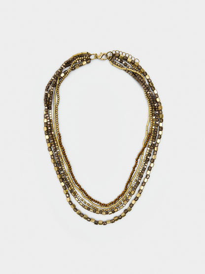 Short Beaded Multi-Necklace