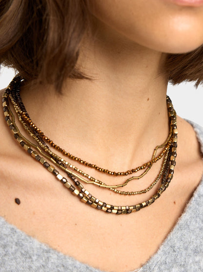 Short Beaded Multi-Necklace
