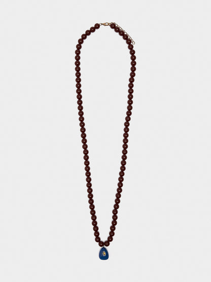 Long Necklace Of Beads With Pendant