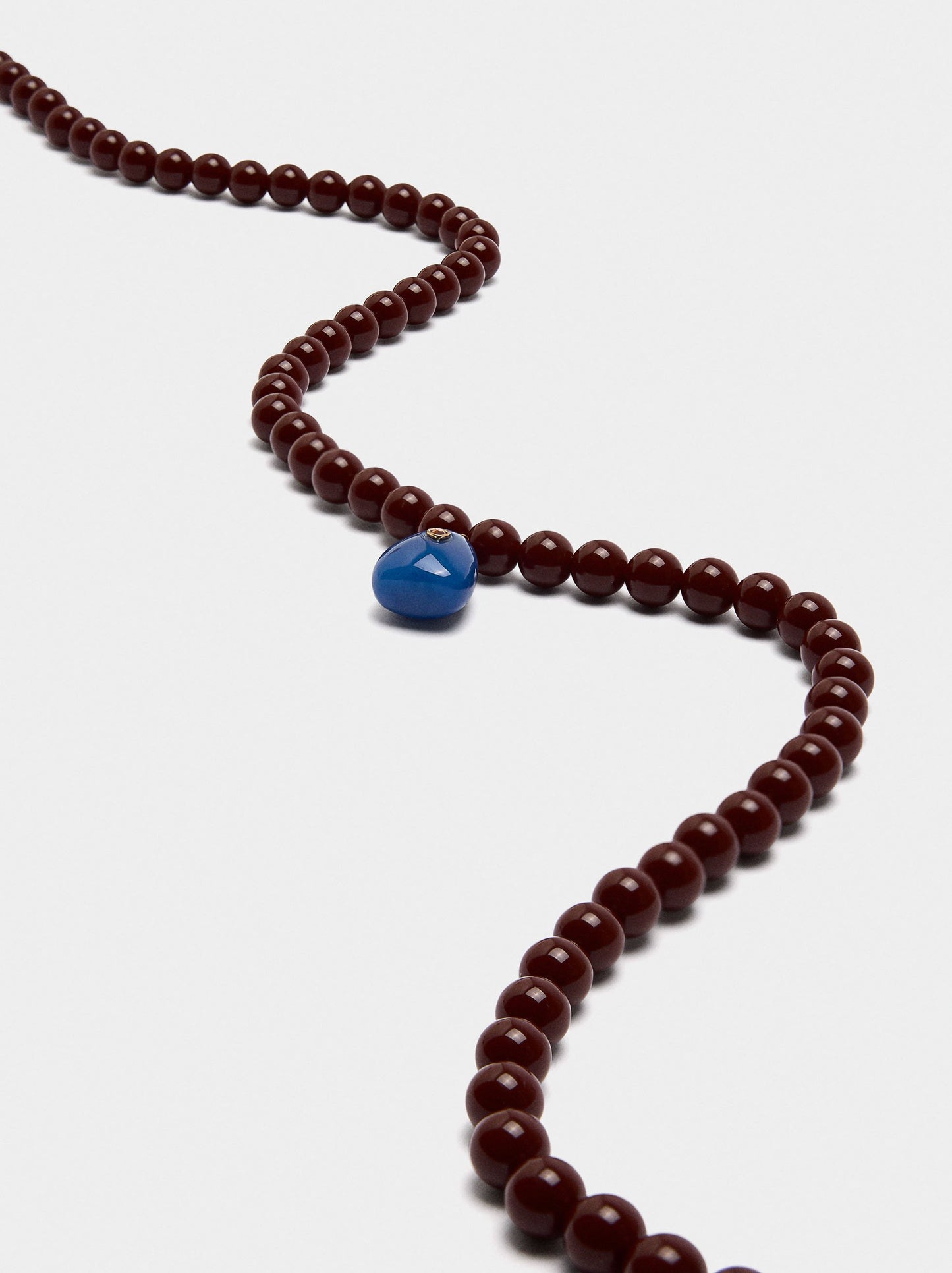 Long Necklace Of Beads With Pendant