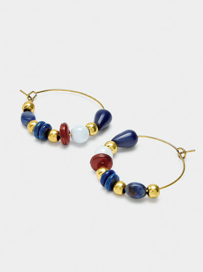 Hoop Earrings With Stones