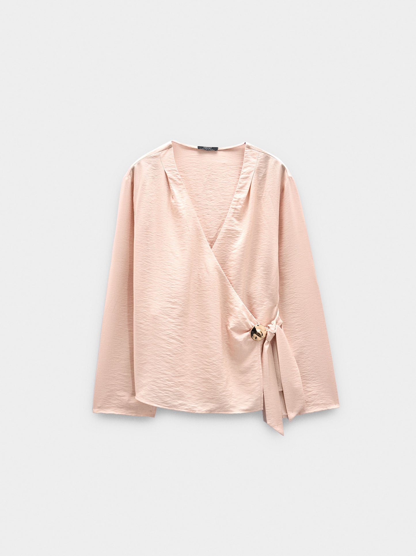 Blouse With Crossover And Metallic Detail