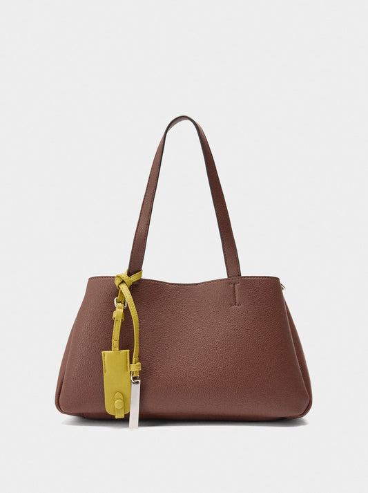 Plain Tote Bag With Pendant