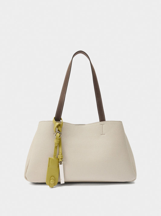 Plain Tote Bag With Pendant