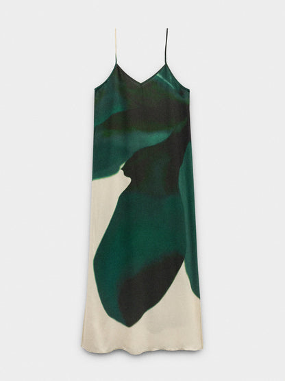 Printed Dress With Straps