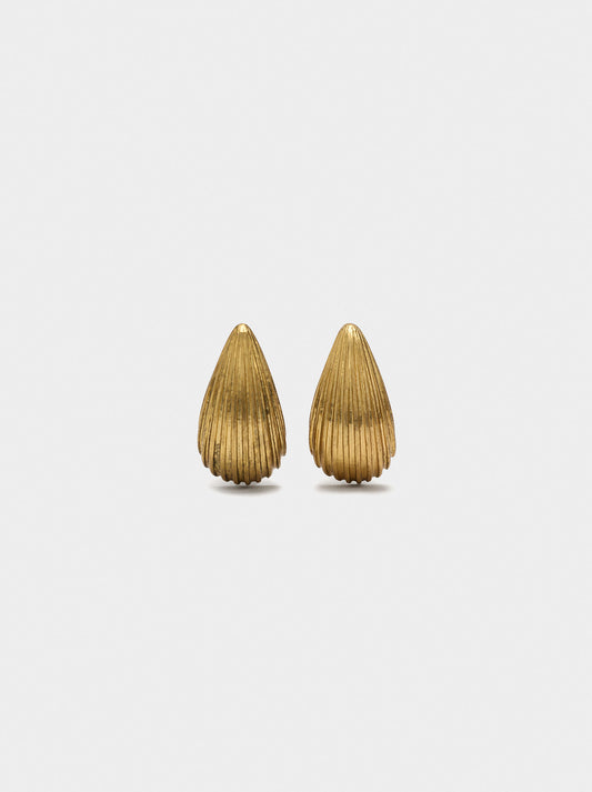 Elongated Scratched Earrings