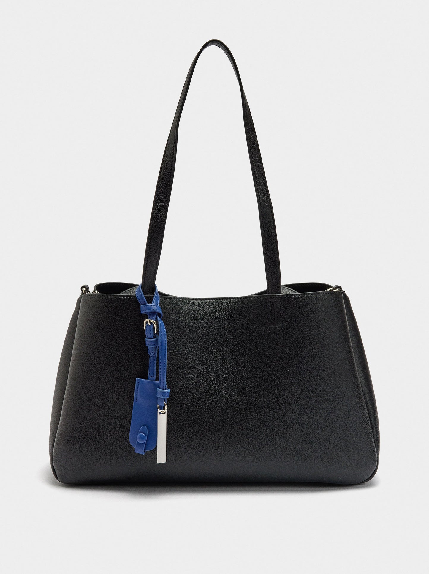 Plain Shopper Bag With Pendant