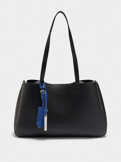 Plain Shopper Bag With Pendant