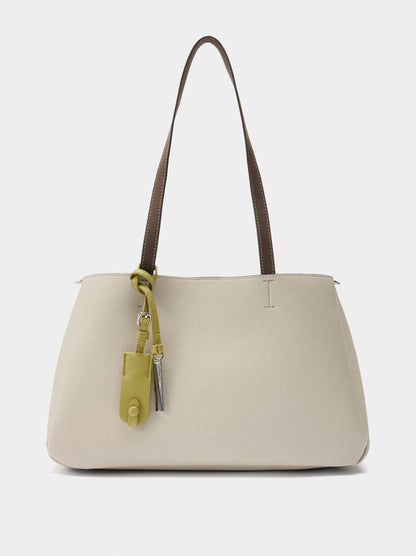 Plain Shopper Bag With Pendant