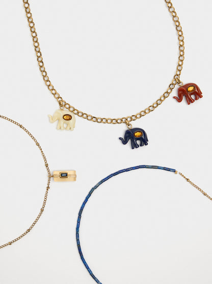 Set Of Necklaces With Elephants