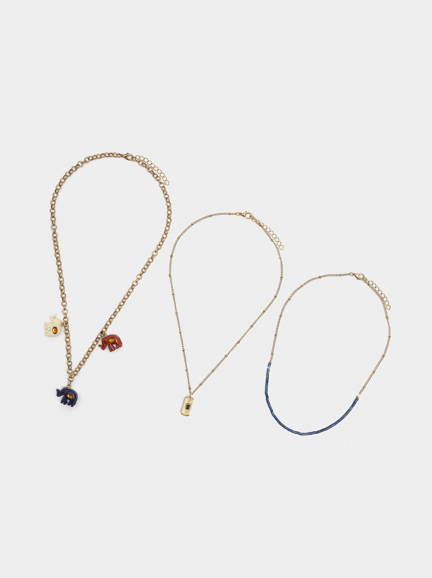Set Of Necklaces With Elephants