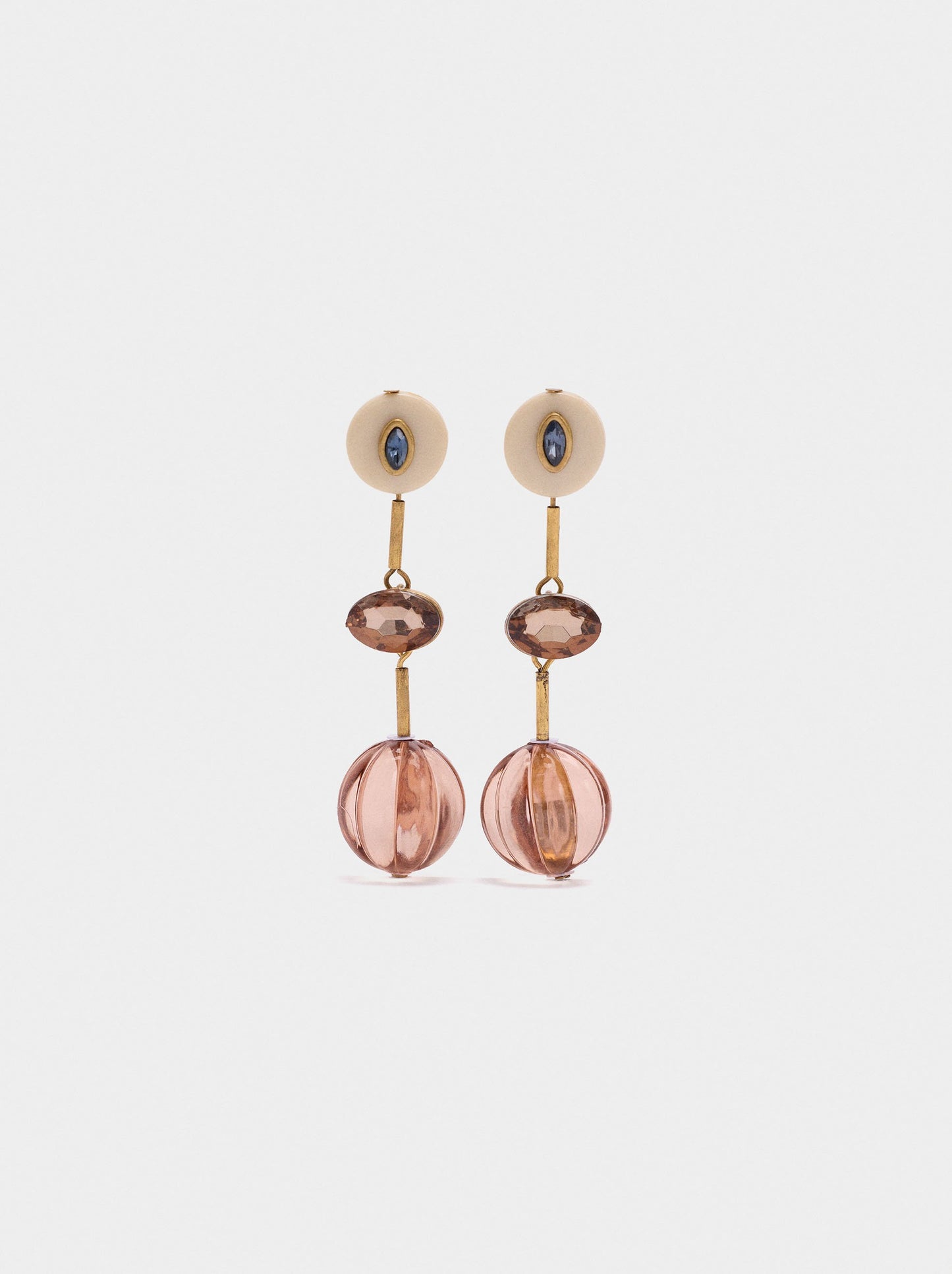 Long Earrings With Resin