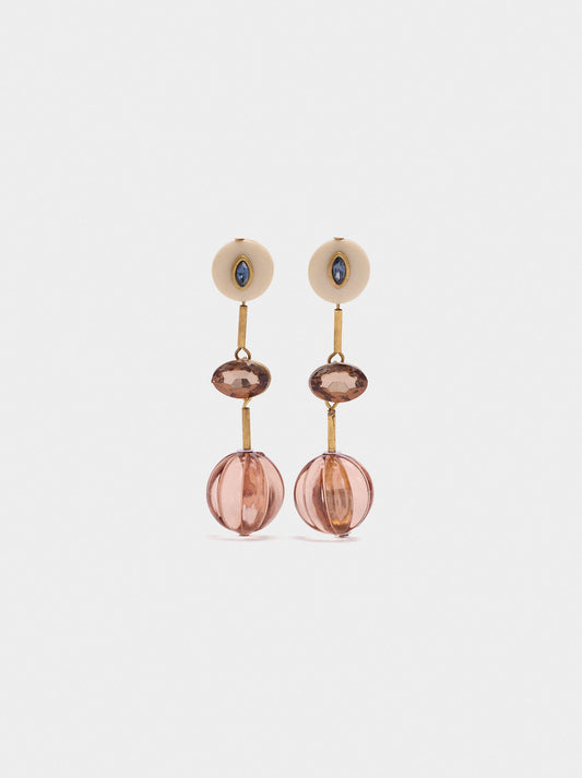 Long Earrings With Resin
