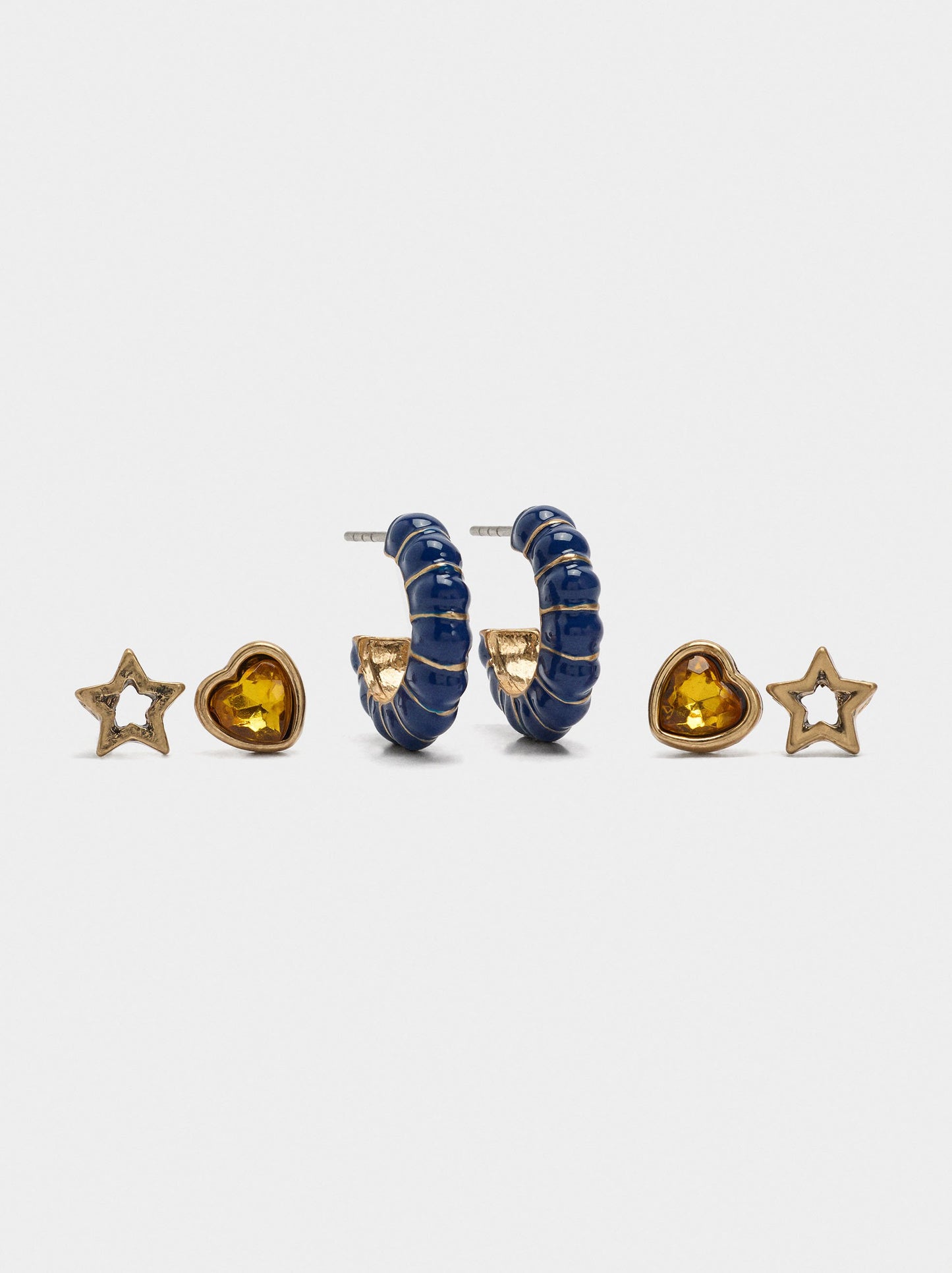 Set Of Earrings With Enamel