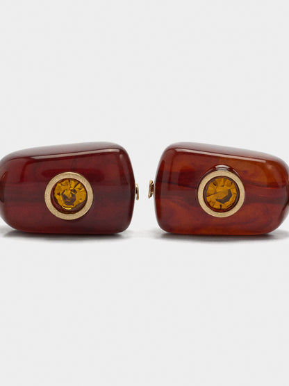 Long Earrings With Stone Effect