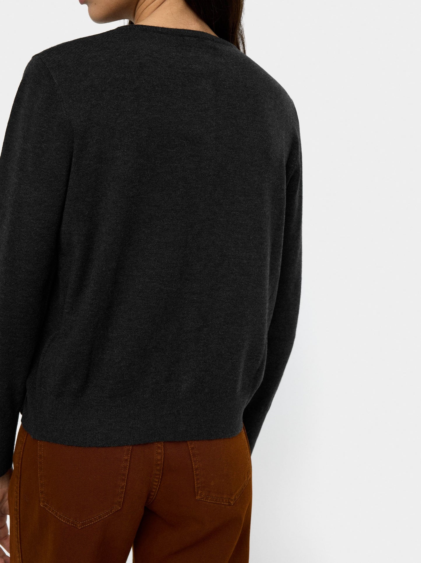 Knit Mesh Cardigan With Heart Buttons