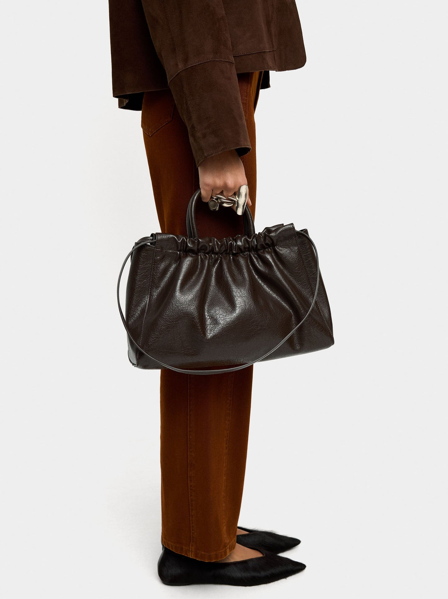 Ruffled Shopper Bag