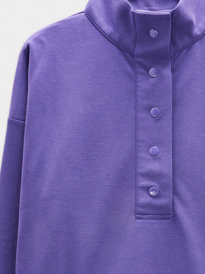 Sweatshirt With Buttons Soft Touch