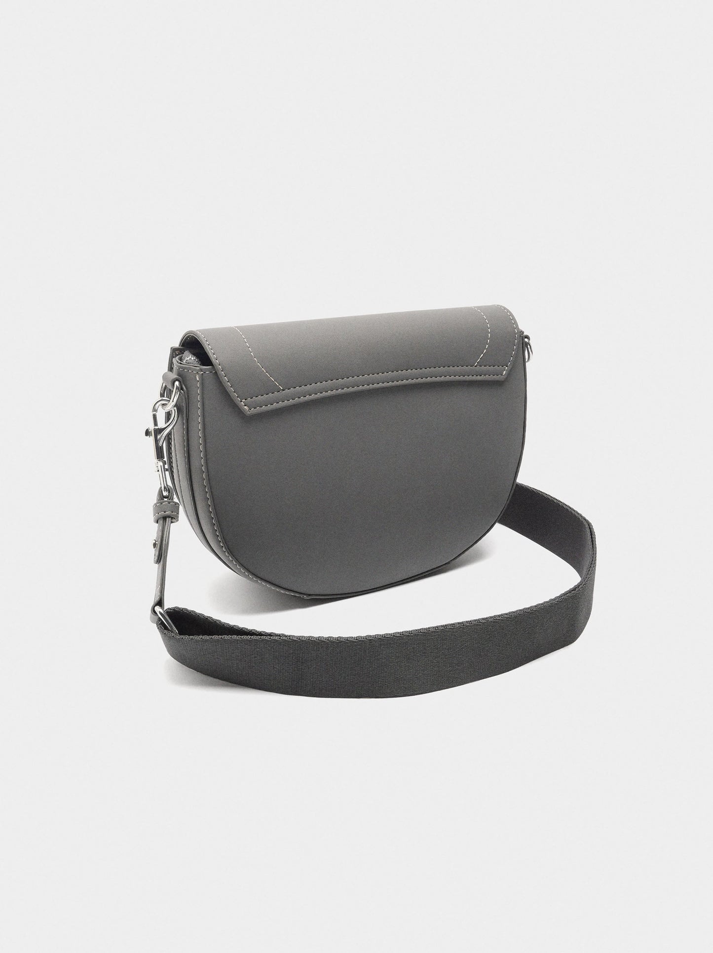 Oval Crossbody Bag With Flap