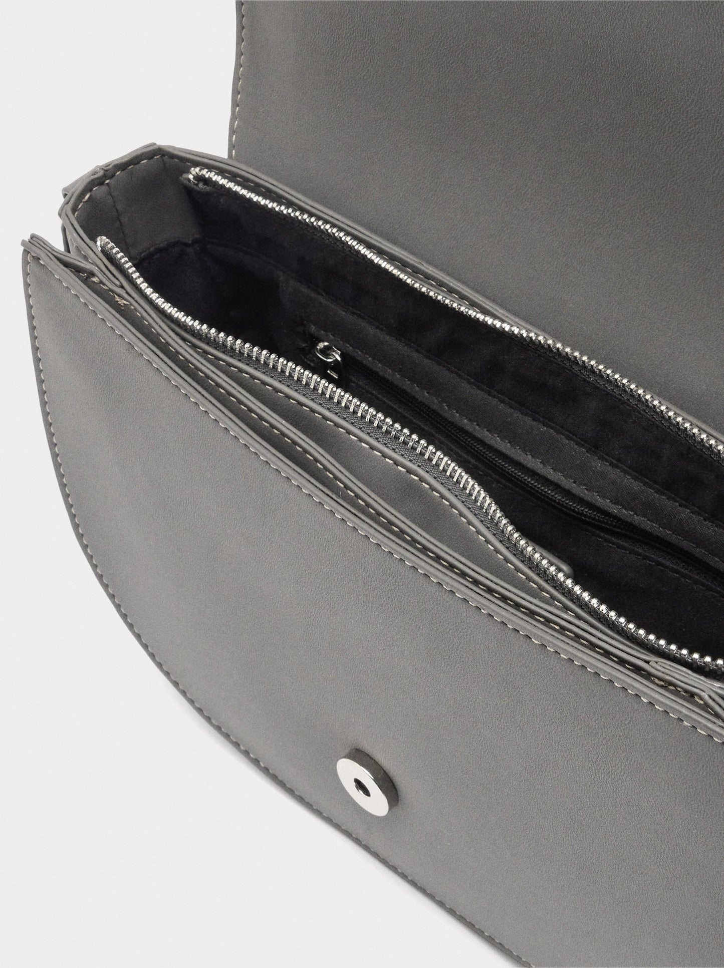 Oval Crossbody Bag With Flap