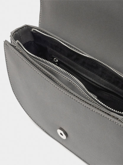 Oval Crossbody Bag With Flap