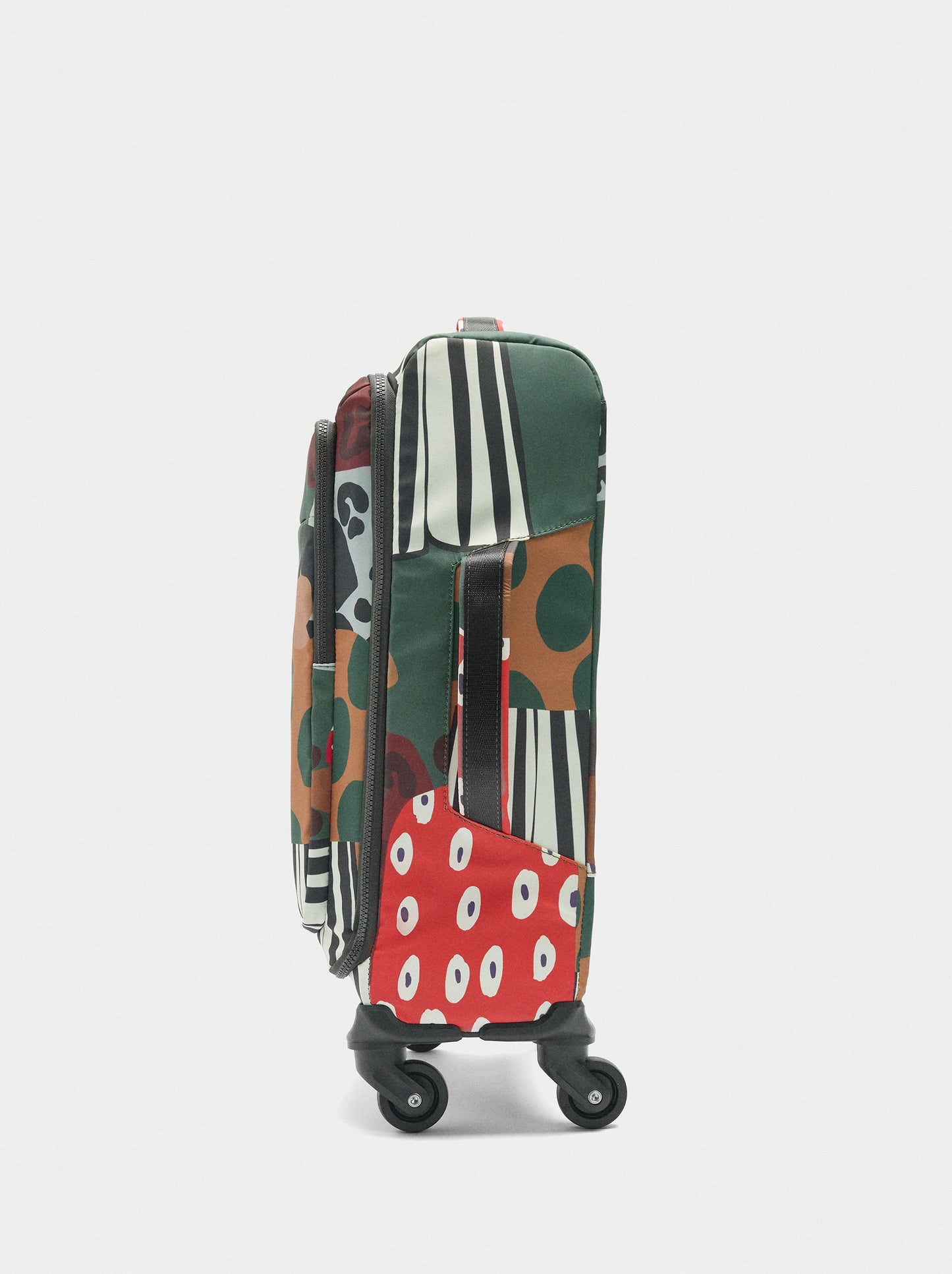 Travel Suitcase With Printed Nylon