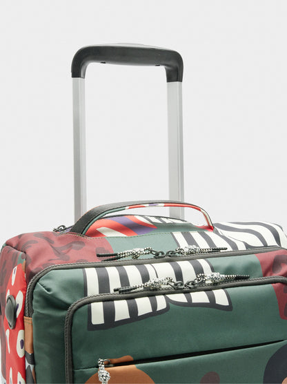 Travel Suitcase With Printed Nylon