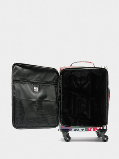 Travel Suitcase With Printed Nylon