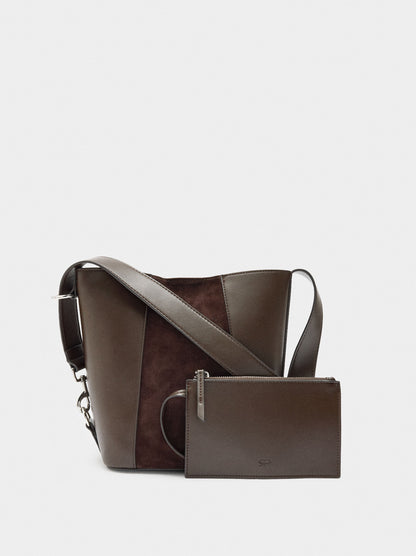 Bucket Bag With Leather Details