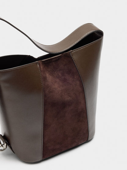 Bucket Bag With Leather Details
