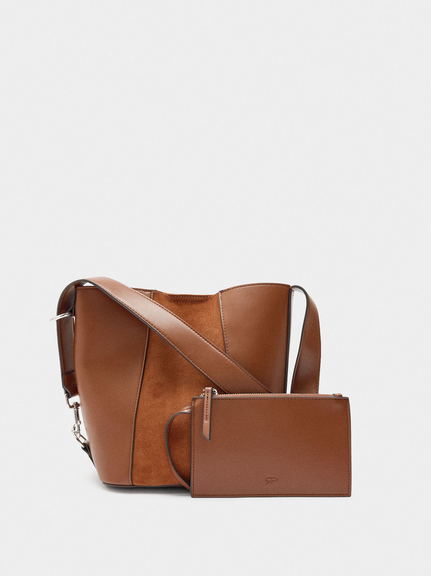 Bucket Bag With Leather Details