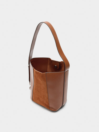 Bucket Bag With Leather Details