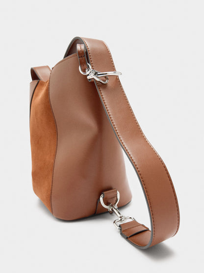 Bucket Bag With Leather Details