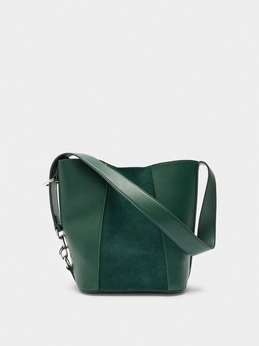 Bucket Bag With Leather Details
