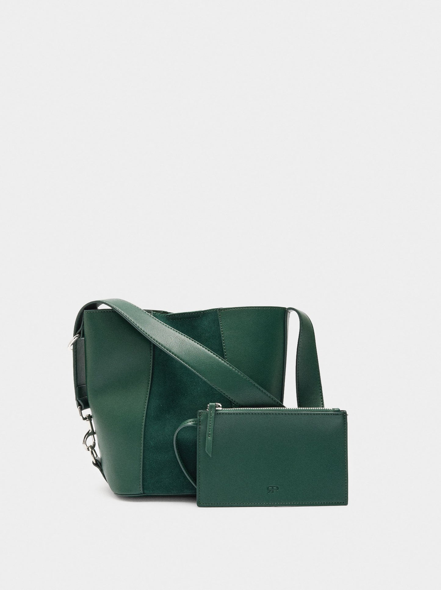 Bucket Bag With Leather Details