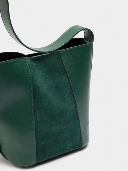 Bucket Bag With Leather Details