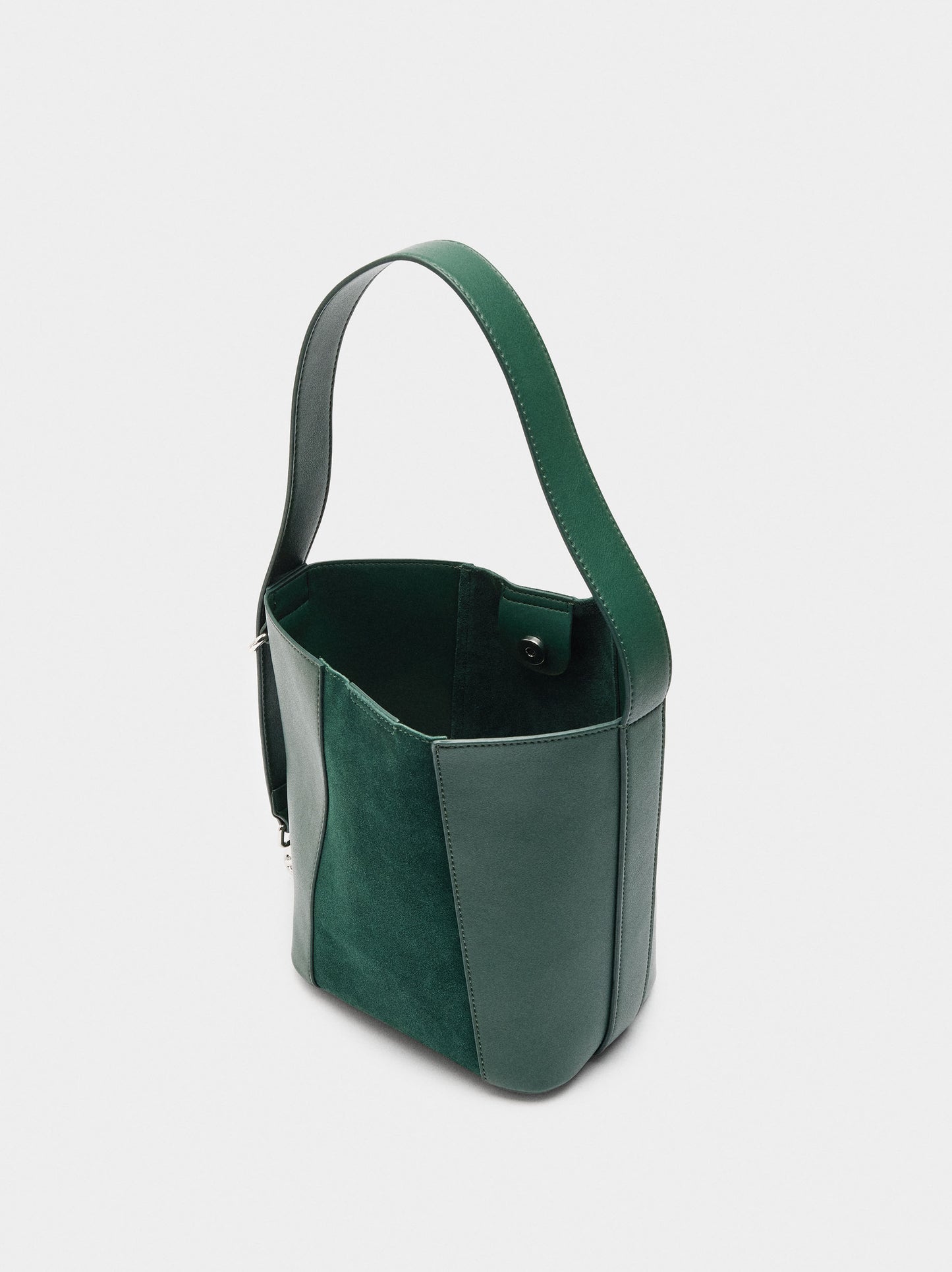 Bucket Bag With Leather Details