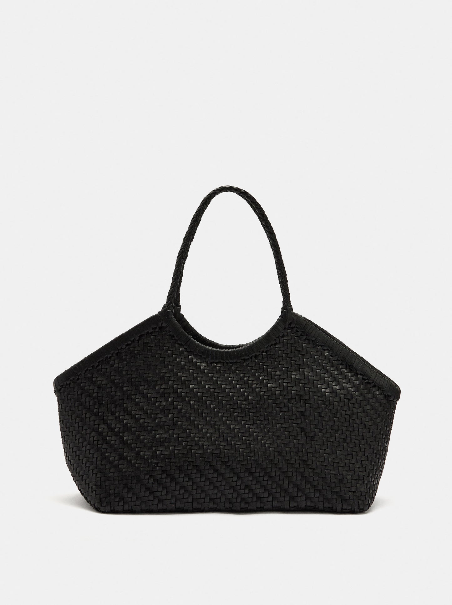 Woven Leather Shopper Bag