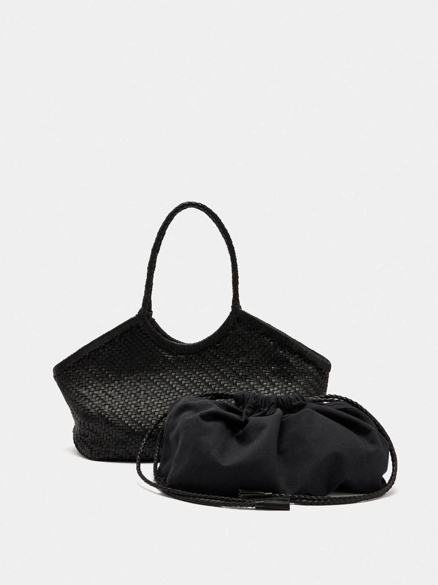 Woven Leather Shopper Bag