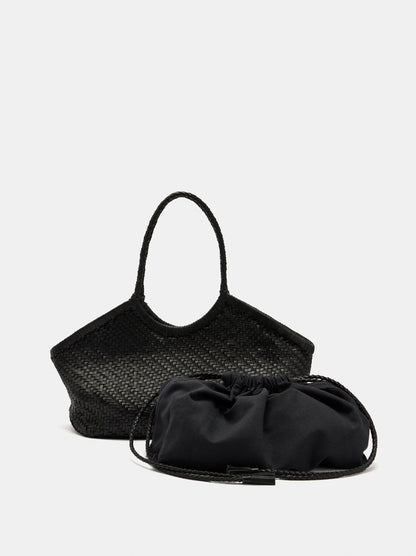 Woven Leather Shopper Bag