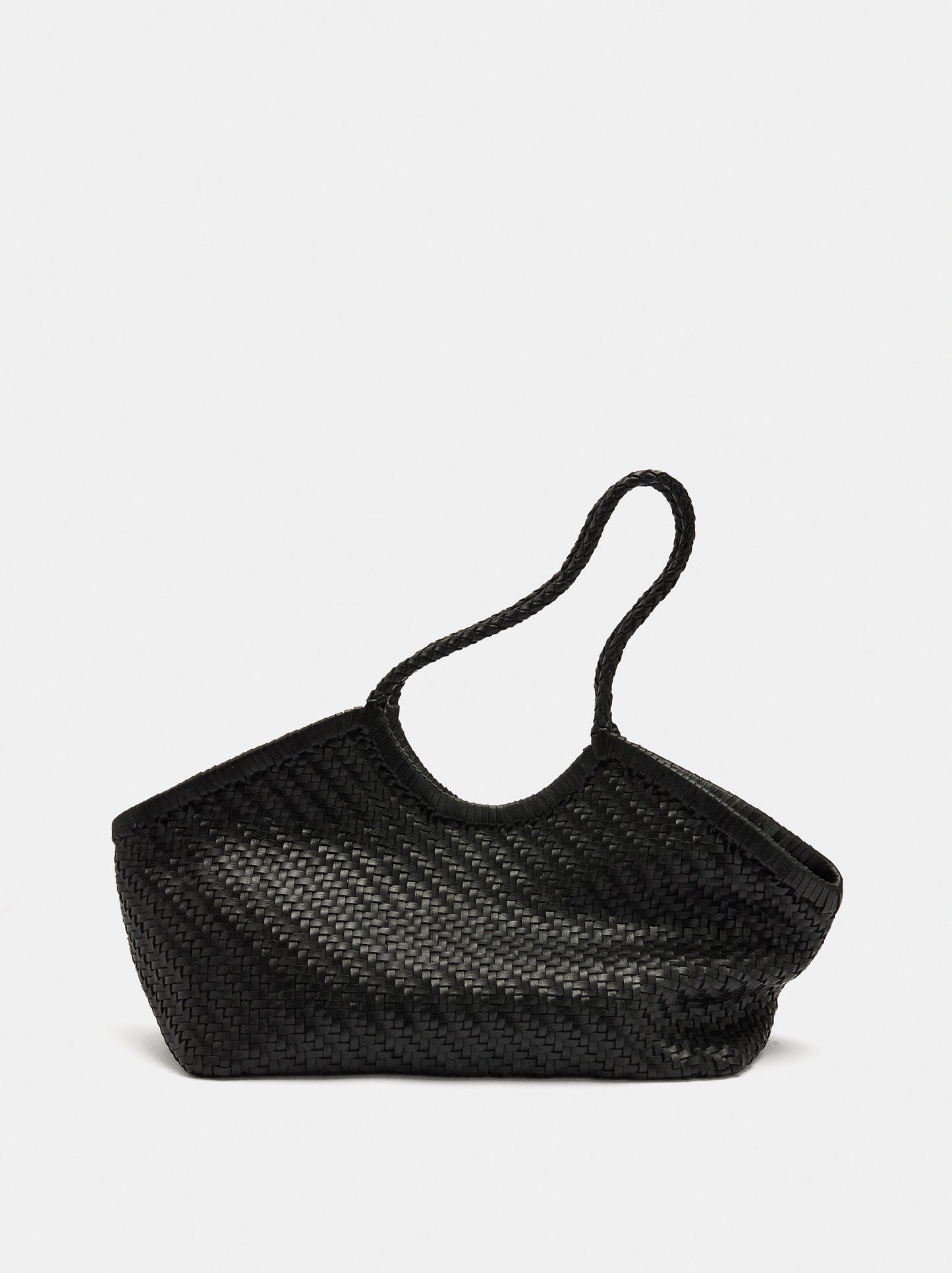 Woven Leather Shopper Bag