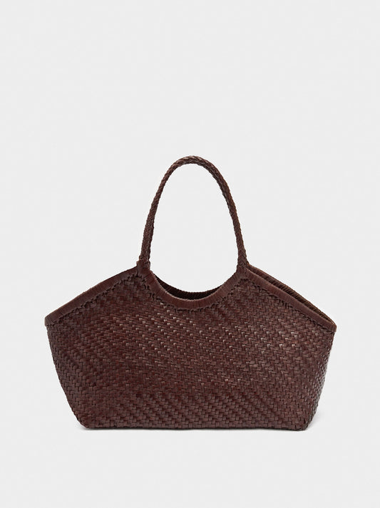 Woven Leather Shopper Bag