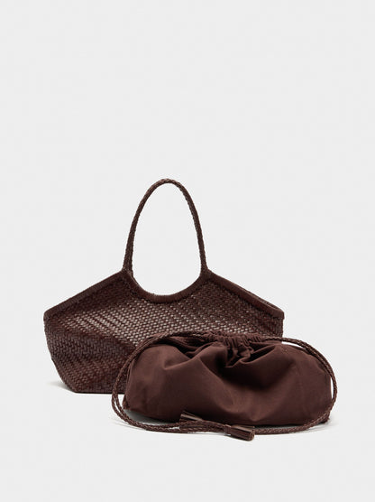 Woven Leather Shopper Bag