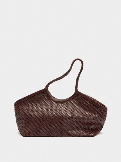Woven Leather Shopper Bag
