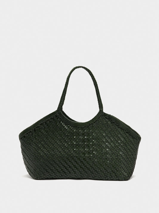 Woven Leather Shopper Bag