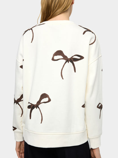 Sweatshirt With Printed Bows