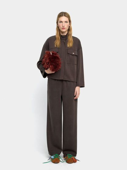 Straight Pants With Elastic Waist