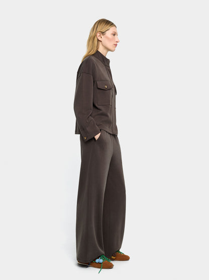 Straight Pants With Elastic Waist