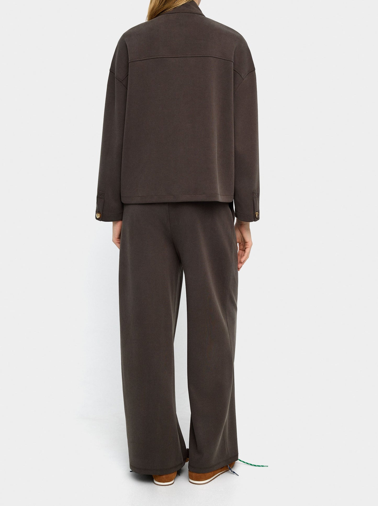 Straight Pants With Elastic Waist